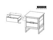 Dark Mita End Table in living room setting