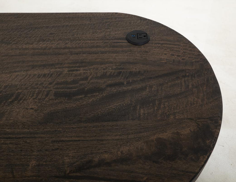 Balam Black Desk drawer detail