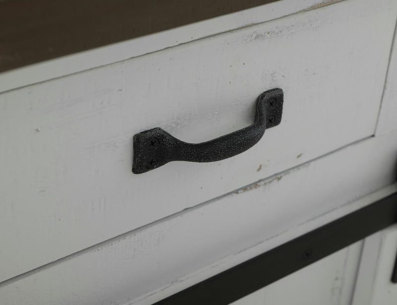 Pueblo White Kitchen Island detail