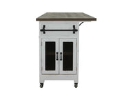 Pueblo White Kitchen Island angle