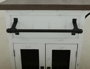Pueblo White Kitchen Island styled