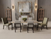 Natural Parota Live-Edge Dining Table - styled dining scene