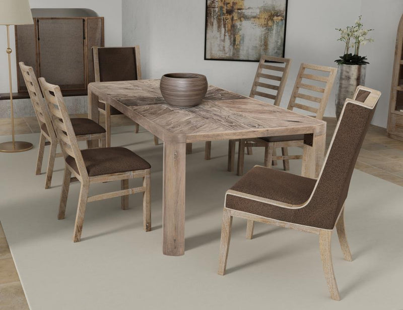 Balam White Dining Table leg detail