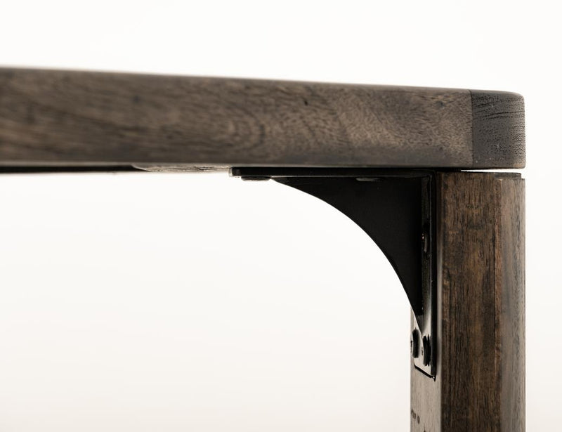 Balam Black Dining Table wood grain detail