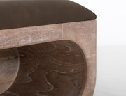 Balam White Bench side view