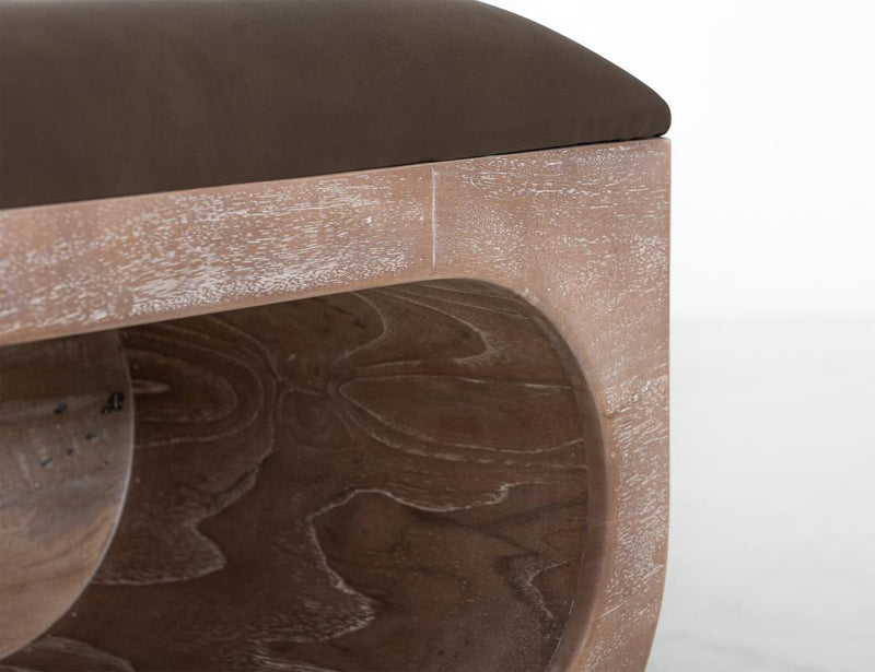Balam White Bench side view