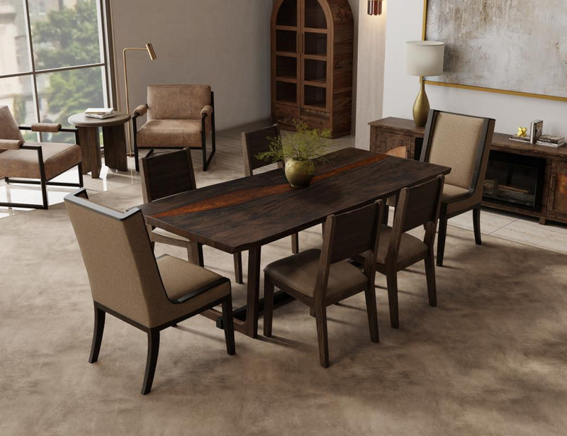 Balam Black High-Back Dining Chair styled