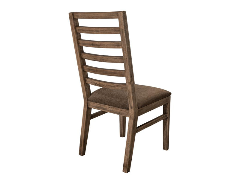 Balam Brown ladder-back chair angled view