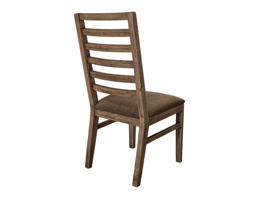 Balam Brown ladder-back chair angled view