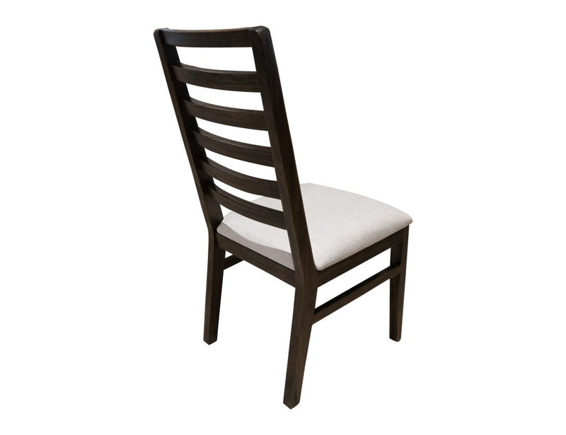 Balam Black Dining Chair, white seat detail