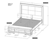 Walnut Bed dimensions - Barewood