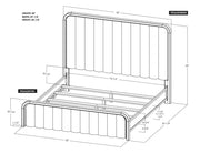 Mezquite Upholstered Bed King dimension diagram