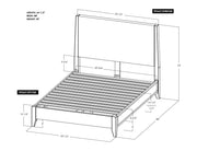 Parota Nova Bed - Queen dimension drawing