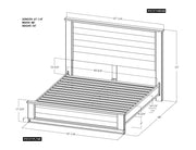 Dark Teak Bed dimensions - Barewood