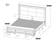 Walnut Bed dimensions - Barewood