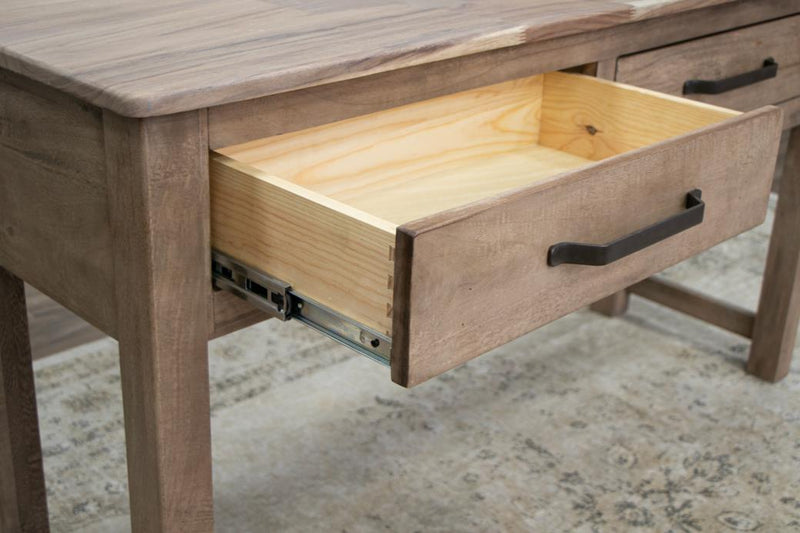 Natural Parota Sofa Table - drawer detail