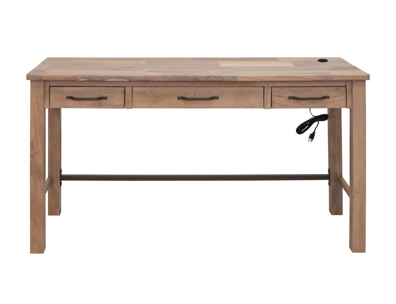 Natural Parota Desk - complete 3-drawer desk
