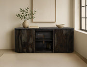 Balam Black 80" TV Stand - room scene