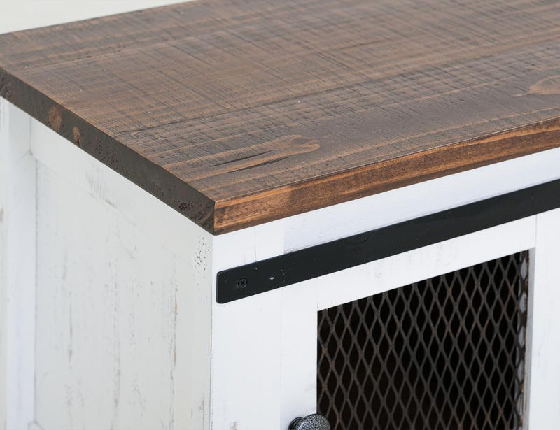 Pueblo White Sofa Table styled