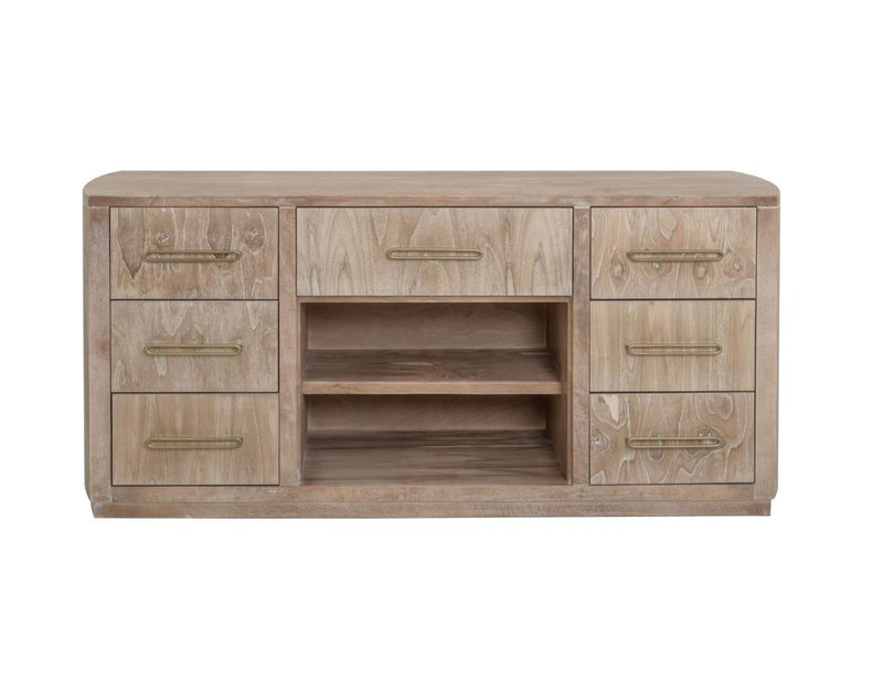 Balam White 7-drawer console