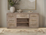 Balam White 7-drawer console room scene