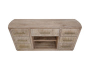 Balam White 7-drawer console front view