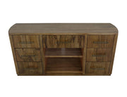 Balam Brown 7-drawer console front view