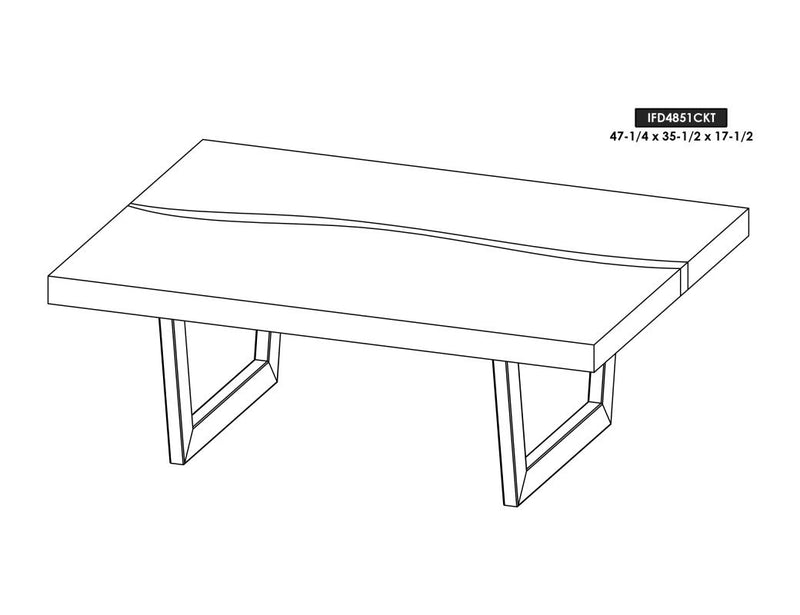 Raramuri Cocktail Table dimension drawing