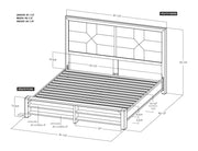 Praga Bed King dimensions - Barewood