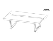 Raramuri Cocktail Table Deluxe dimension drawing
