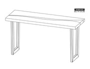 Raramuri Sofa Table dimension drawing