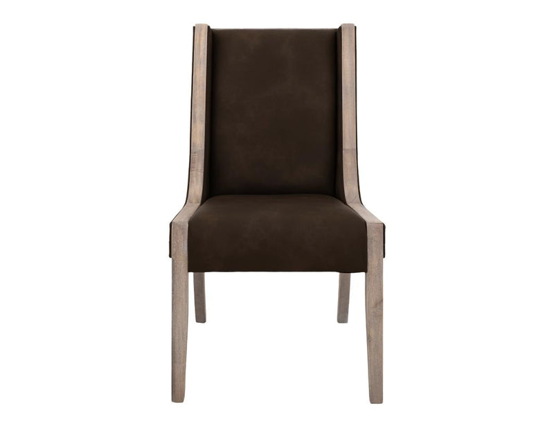 Balam White Upholstered Dining Chair angle