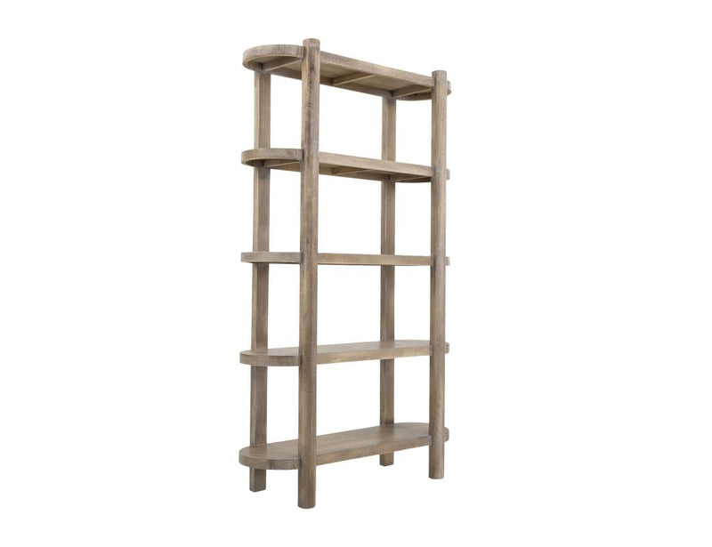 Balam White Bookcase angled view