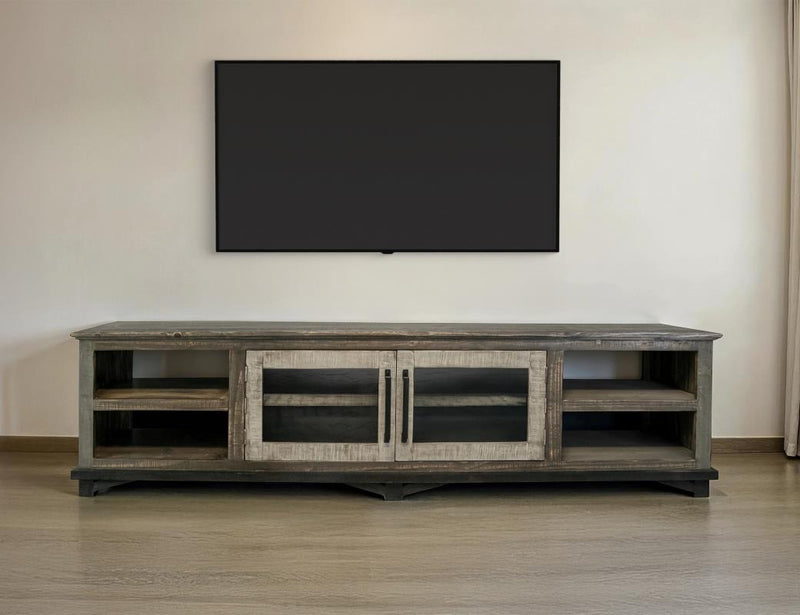 Loft Brown 93" TV Stand - room scene