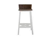 Pueblo White Stool 30 inch angle