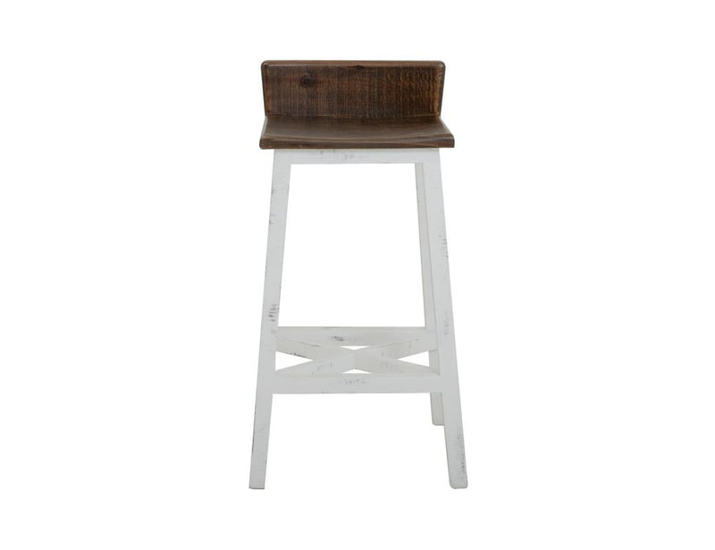 Pueblo White Stool 30 inch angle