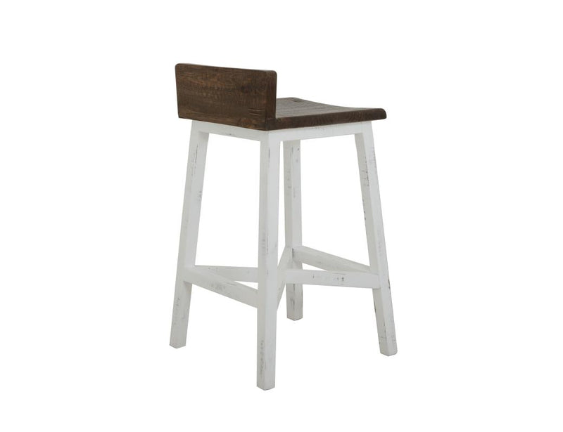 Pueblo White Stool seat detail