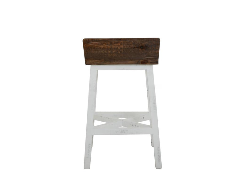 Pueblo White Stool angle