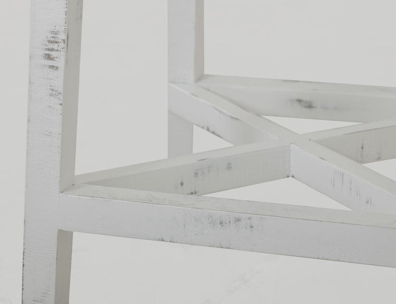 Pueblo White Stool styled