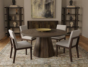 Balam Black round dining table room scene