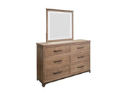 Natural Parota Mirror and dresser - front view