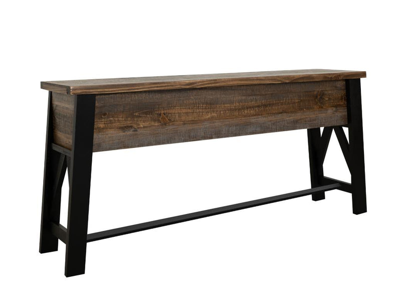 Loft Brown Counter-Height Sofa Table - reclaimed-look pine console