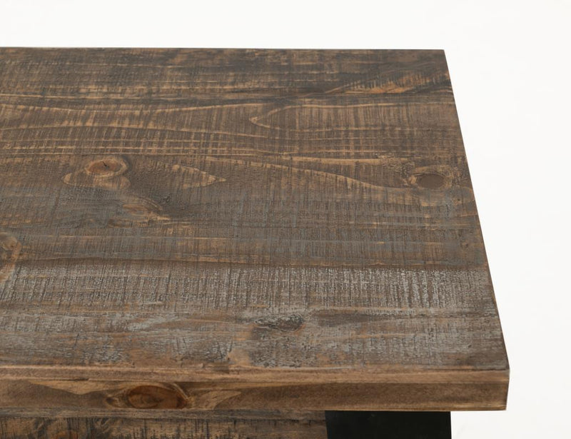Loft Brown Sofa Bar Table styled