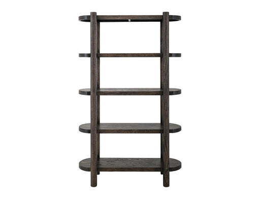 Balam Black Bookcase, four open shelves, solid mango