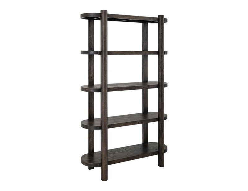 Balam Black Bookcase angled view
