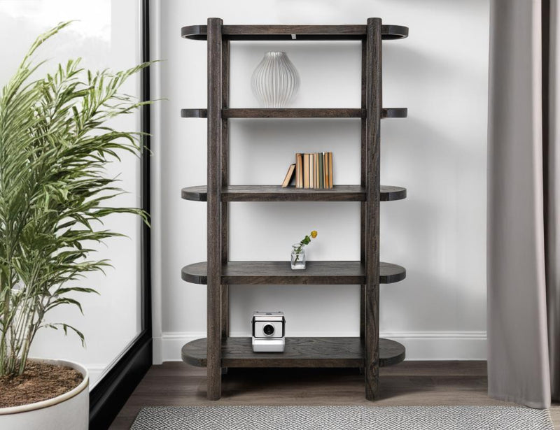 Balam Black Bookcase in room setting