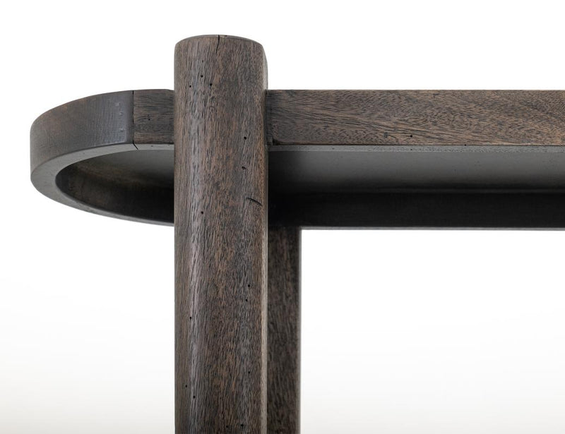 Balam Black Bookcase leg detail