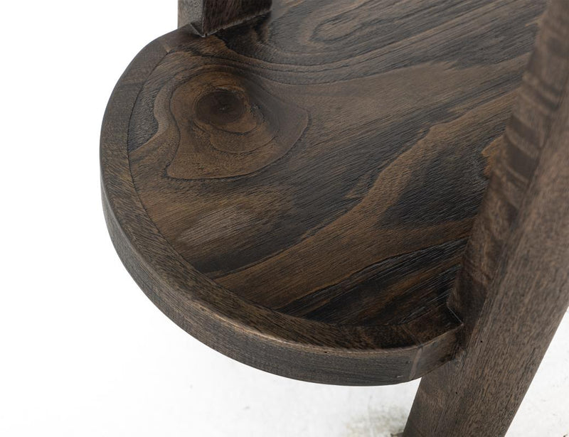 Balam Black Bookcase shelf detail