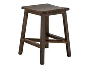 Loft Brown Stool 24 inch - wood saddle seat