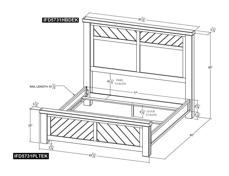 Dutton Bed - Barewood